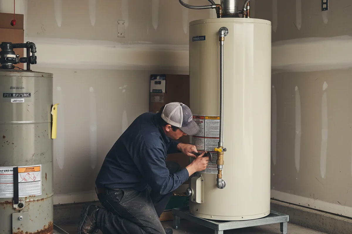 Water heater and shutoff valve replacement in Huntington Park